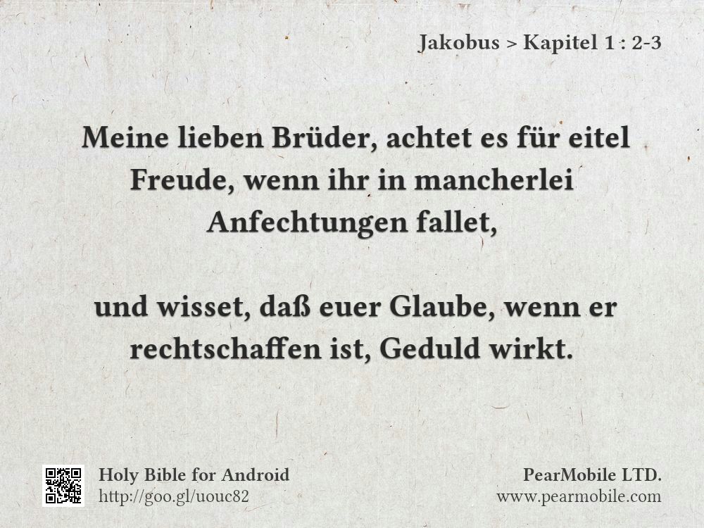 Jakobus, Kapitel 1:2-3
